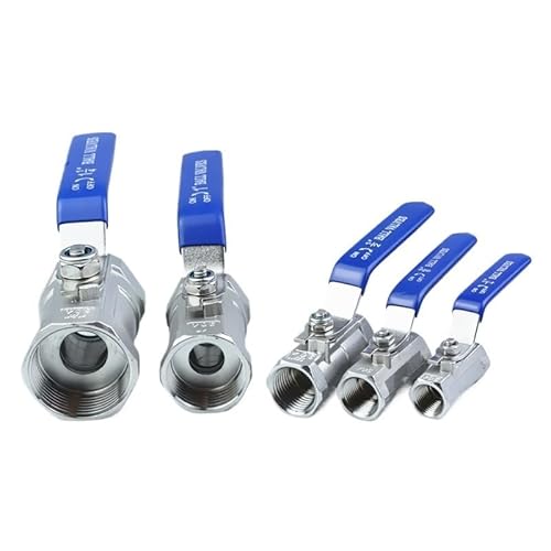 WTFNKMCXE 1pc Ball Valve Female Threaded Stainless Steel Ball Valve SS304 BSP 1/4" 3/8" 1/2" 3/4" 1" 1-1/4" 1-1/2" 2 (1-1/2") von WTFNKMCXE