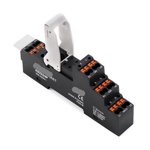 WTFNKMCXE 1pc RSZE08P DIN Rail Relay Base 5-Pin 8-Pin Spring-Loaded Terminal Blocks von WTFNKMCXE