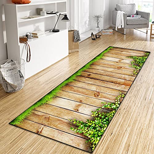WTHYGB Teppich Läufer Flur Küche 80x300 cm, Holzmaserung rutschfest Waschbar Dauerhaft Küchenläufer Flurläufer, Lang Polyester Hellgelb Teppichläufer für Korridor, Schlafzimmer, Innen Wohnzimmer WTHYGB Teppich Läufer Flur Küche 80x300 cm, Holzmaserung rutschfest Waschbar Dauerhaft Küchenläufer Flurläufer, Lang Polyester Hellgelb Teppichläufer für Korridor, Schlafzimmer, Innen Wohnzimmer von WTHYGB