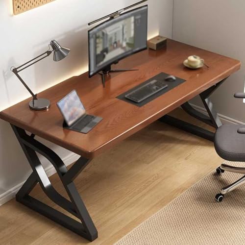 WTIWJY Schreibtisch, Kleiner Computertisch, Geräumig Schreibtisch, Arbeitstisch Gaming-Tisch Esstisch Mehrzwecktisch, zum Spielen, Lernen, Zuhause, Schlafzimmer(Dark Brown 1,90x60cm/35.4x23.6in) von WTIWJY