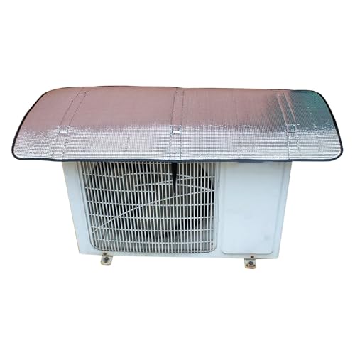 Abdeckung Klimaanlage Außengerät, Magnetische Absaugung, mit Festem Haken, Aluminiumfolie, Flammhemmend, Wärmeisolierend(125x57cm/49.2x22.4in) von WTJDCCY