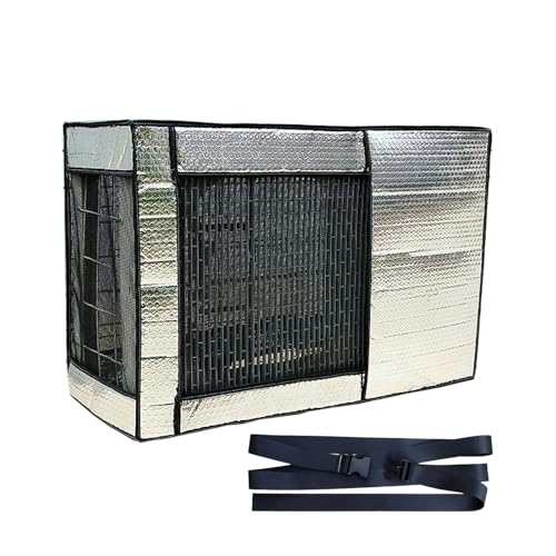 Verkleidung Klimaanlage Außengerät, mit Belüftungsnetz, Aluminiumfolie, Wärmedämmung, Sonnenfest, Wasserdicht, Staubdicht(82x32.5x55cm/32.3x12.8x21.6in) von WTJDCCY