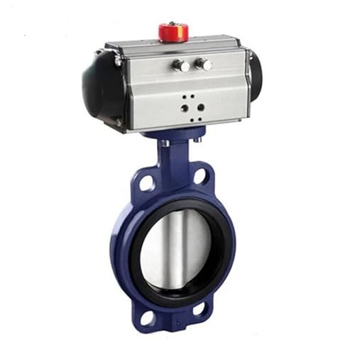 WTKFXVYHU DN100 DN80 Wafer, 10,2 cm, Gusseisen, doppeltwirkend, pneumatischer Stellantrieb, Absperrventil, PN16 Sitz (1 2,5–10,2 cm) von WTKFXVYHU