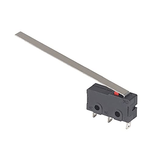 WTKFXVYHU Mikroschalter 5 STÜCKE Mikroschalter NO NC 2 Position 3-polig Momentan-Endschalter 5 A 250 VAC Extra Langer Hebelarm-Schnapphubschalter KW12-D von WTKFXVYHU