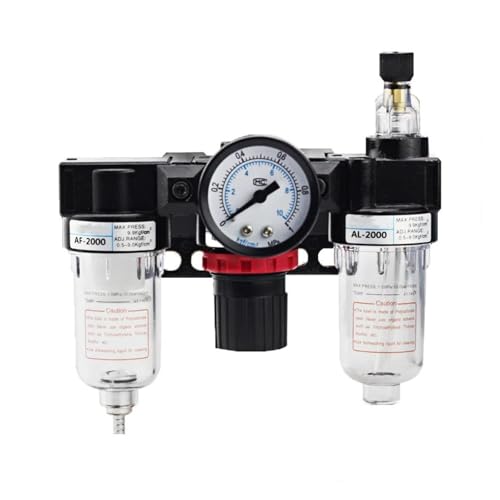 AC2000 Luftfilter-Rückschlagventil, Kompressor-Druckschalter, Luftquellen-Behandlungsgerät(Mpa and 2PCS PC4-02) von WTKYNULE