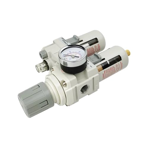 AC3010-03 Luftpumpe Kompressor Filter Druckregler Ablassventil pneumatischer Ölabscheider manuelle Entwässerung Wasserversorgung Feuchtigkeitsfilter(Copper And PC4-03) von WTKYNULE