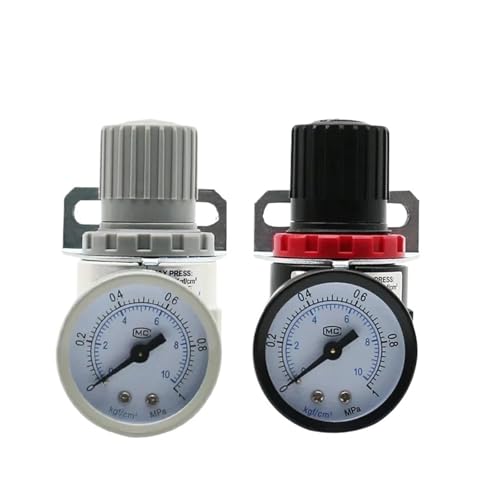 AR2000 1/4 Zoll Gewinde pneumatischer Luftkompressor Druckregler Druckminderventil 4 mm 6 mm 8 mm 10 mm 12 mm Anschlusszubehör(AR2000,Fliter w 6mm) von WTKYNULE