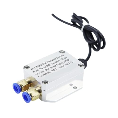 Luftdifferenzdruckmessumformer 4/20 mA/5 V/10 V RS485-Ausgang Lüfterkanal-Differenzdruckofen-Unterdrucksensor(0-5V 24VDC,0-2Kpa) von WTKYNULE