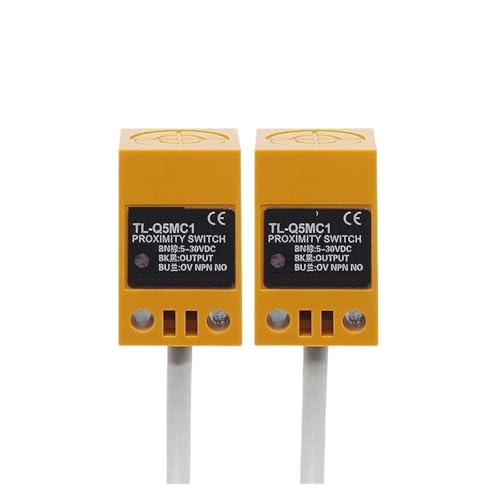 Wasserdichter induktiver Näherungsschalter aus Metall, quadratischer Sensor TL-Q5M NPN PNP NO NC DC 6-36 V AC90-250 V(AC Two wire NO,Blue color) von WTKYNULE