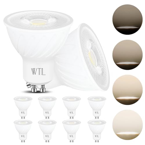 WTL GU10 LED Lampen 7W 4000K Dimmbar 600LM LED Leuchtmittel Scheinwerfer Natürlich weiß LED 120 Grad Abstrahlwinkel Reflektorlampe LED Lampen,10 Stück von WTL