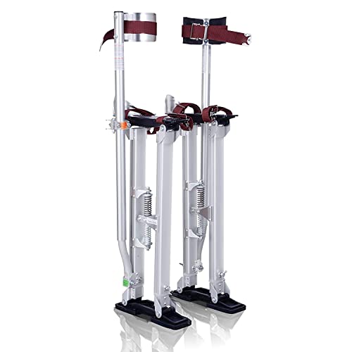 Verstellbare 24" - 40" Aluminium-Trockenbaustelzen, 225 Pfund Tragkraft, 3-Positionen-Fersenhalterung, Doppelwirkungsfedern zum Abkleben oder Reinigen, Silber, Lieferung in die USA (Silber 24" - 40" Verstellbare 24" - 40" Aluminium-Trockenbaustelzen, 225 Pfund Tragkraft, 3-Positionen-Fersenhalterung, Doppelwirkungsfedern zum Abkleben oder Reinigen, Silber, Lieferung in die USA (Silber 24" - 40" von WTLONBF