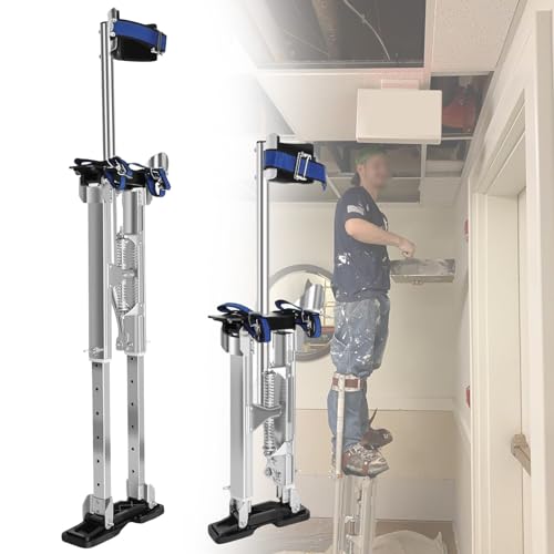 WTLONBF Arbeitsstelzen, Trockenbaustelzen, verstellbare Aluminium-Werkzeugstelze 38–60 cm/46–76 cm/60–102 cm zum Reinigen oder Arbeiten an hohen Stellen, 24–40 Zoll von WTLONBF