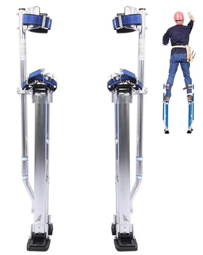 WTLONBF Trockenbau-Stelzen, Malerstelzen, Loft-Stelzen, verstellbare Aluminium-Stelzen, Verputz-Stelzen 42–152 cm, Bauarbeiter-Verputz-Stelzen für Gipskartonplatten, Maler-Reinigung von WTLONBF