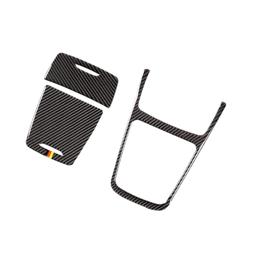 WTNZBAEM for Mercedes Benz A GLA CLA Klasse W176 X156 C117 Car Center Control Panel Zigarettenanzünder/Aufbewahrungsbox Carbon Fiber Cover Trim(A-B-C with Color) von WTNZBAEM