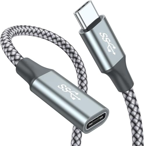 WTPGTI USB C Verlängerung Kabel 0.5M,USB Verlängerung Type C 3.1 Verlängerungskabel Stecker auf Buchse von WTPGTI