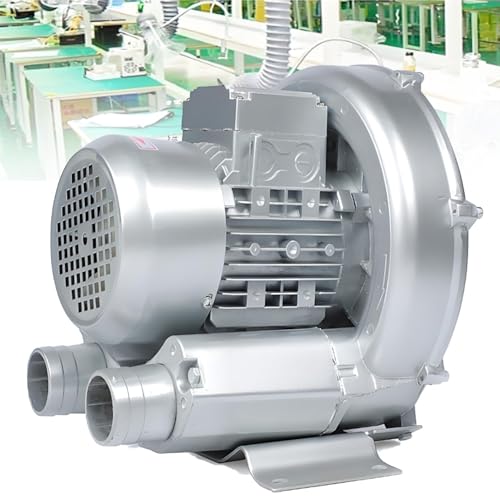 WTRYRN Hochdruck-Wirbelringgebläse, Turbogebläse, geräuscharmer Hochdruck, zum Luftblasen für die Abwasserbelüftung, das Aquarium, den Fischteich 550W von WTRYRN