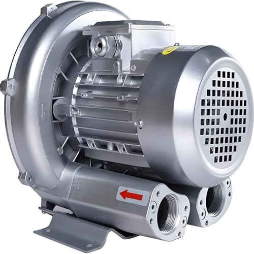 WTRYRN Wirbelringgebläse, Werkstattabluftventilator, Ringgebläse, elektrische Luftpumpe, industrielles regeneratives Gebläse, zur Abwasserbelüftung 1100W von WTRYRN