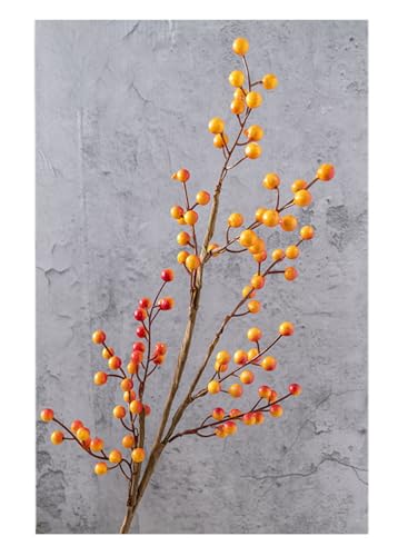 WTRYT Künstliche Beeren 2 Stück dekorative Zweige mit Beeren künstliche beeren deko Beeren blumenarrangement für Weihnachtsbaum Zweige Picks Weihnachtsbaum Dekoration Künstliche Beeren Kunsthandwerk von WTRYT