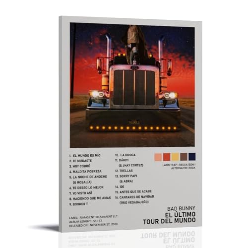 WTZRFV Bad Bunny El Último Tour Del MundoMotivierende Wandkunst, inspirierende Poster, Druck, Leinwand, Zuhause, Wohnzimmer, Schlafzimmer, Dekor, moderne Designs, Rahmenstil, 40 x 60 cm WTZRFV Bad Bunny El Último Tour Del MundoMotivierende Wandkunst, inspirierende Poster, Druck, Leinwand, Zuhause, Wohnzimmer, Schlafzimmer, Dekor, moderne Designs, Rahmenstil, 40 x 60 cm von WTZRFV