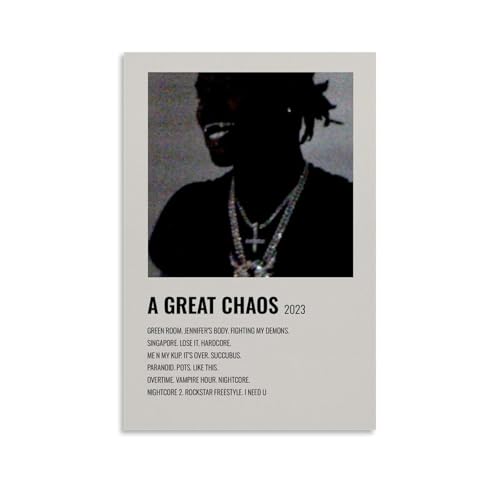 WTZRFV Ken Carson A Great ChaosMotivierende Wandkunst, inspirierende Poster, Druck, Leinwand, Zuhause, Wohnzimmer, Schlafzimmer, Dekoration, moderne Designs, ungerahmt, 40 x 60 cm WTZRFV Ken Carson A Great ChaosMotivierende Wandkunst, inspirierende Poster, Druck, Leinwand, Zuhause, Wohnzimmer, Schlafzimmer, Dekoration, moderne Designs, ungerahmt, 40 x 60 cm von WTZRFV