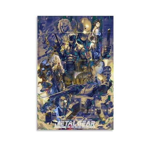 WTZRFV Metal Gear SolidMotivierende Wandkunst, inspirierender Poster, Druck, Leinwand, Zuhause, Wohnzimmer, Schlafzimmer, Dekoration, moderne Designs, ungerahmt, 20 x 30 cm von WTZRFV