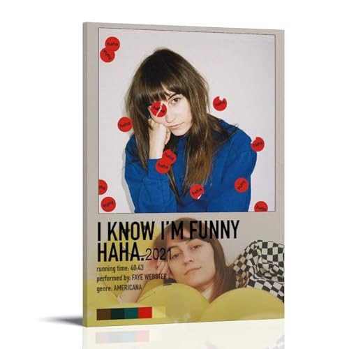 WTZRFV Motivierende Wandkunst, inspirierende Poster, Leinwand, Motiv: "I Know I'm Funny Haha-Faye Webster", für Zuhause, Wohnzimmer, Schlafzimmer, Dekor, moderne Designs, Rahmenstil, 40 x 60 cm WTZRFV Motivierende Wandkunst, inspirierende Poster, Leinwand, Motiv: "I Know I'm Funny Haha-Faye Webster", für Zuhause, Wohnzimmer, Schlafzimmer, Dekor, moderne Designs, Rahmenstil, 40 x 60 cm von WTZRFV