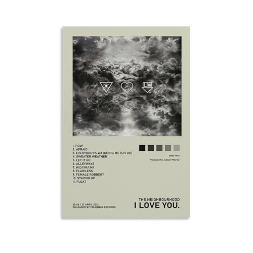 WTZRFV Motivierende Wandkunst, inspirierender Druck, Leinwand, Motiv: "I Love You The Neighbourhood", für Zuhause, Wohnzimmer, Schlafzimmer, Dekoration, modernes Design, ungerahmt, 60 x 90 cm WTZRFV Motivierende Wandkunst, inspirierender Druck, Leinwand, Motiv: "I Love You The Neighbourhood", für Zuhause, Wohnzimmer, Schlafzimmer, Dekoration, modernes Design, ungerahmt, 60 x 90 cm von WTZRFV