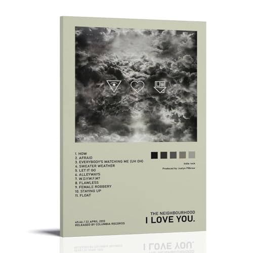 WTZRFV Motivierender Wandkunst, inspirierender Druck, Leinwand, Motiv: "I Love You The Neighbourhood", für Zuhause, Wohnzimmer, Schlafzimmer, Dekor, moderne Designs, Rahmenstil, 40 x 60 cm WTZRFV Motivierender Wandkunst, inspirierender Druck, Leinwand, Motiv: "I Love You The Neighbourhood", für Zuhause, Wohnzimmer, Schlafzimmer, Dekor, moderne Designs, Rahmenstil, 40 x 60 cm von WTZRFV
