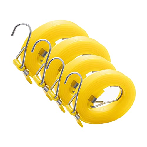 4PCS Heavy Duty Bungee Schnüre mit Haken Einstellbare Flache Bungee Schnüre mit Haken Mehrzweck elastische Bungee Riemen für Gepäck Gurte Camping Wetterfest & UV-beständig 2 * 1M und 2 * 2M 4PCS Heavy Duty Bungee Schnüre mit Haken Einstellbare Flache Bungee Schnüre mit Haken Mehrzweck elastische Bungee Riemen für Gepäck Gurte Camping Wetterfest & UV-beständig 2 * 1M und 2 * 2M von WUBAYI