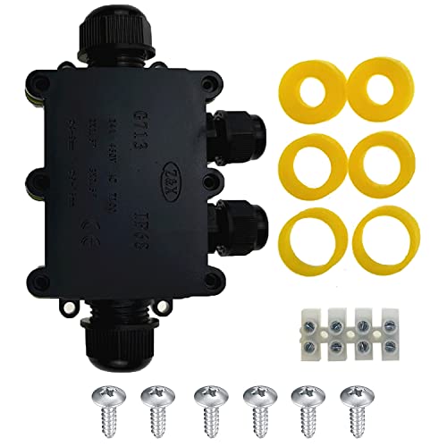 IP68 Wasserdichte Verteilerdose, 4-Wege Kabelsteckverbinder für den Außenbereich PG9 Kabelverschraubung Externer Kabelstecker Drahtstecker für Ø 4mm -15mm Kabeldurchmesser IP68 Wasserdichte Verteilerdose, 4-Wege Kabelsteckverbinder für den Außenbereich PG9 Kabelverschraubung Externer Kabelstecker Drahtstecker für Ø 4mm -15mm Kabeldurchmesser von WUBAYI