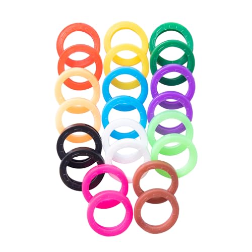 WUBAYI 40 Stück Schlüsselkappen-Kennzeichnungs-Set, 10 helle Farben, 24-28 mm Ringe und Abdeckungen, tragbares platzsparendes Design WUBAYI 40 Stück Schlüsselkappen-Kennzeichnungs-Set, 10 helle Farben, 24-28 mm Ringe und Abdeckungen, tragbares platzsparendes Design von WUBAYI
