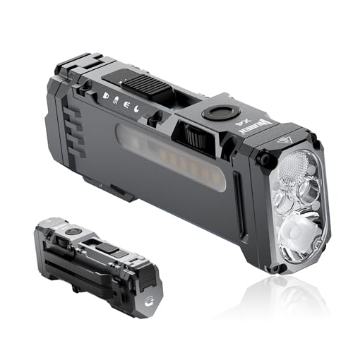 WUBEN X4 Mini LED Taschenlampe mit RGB Licht, Klein Taschenlampe Aufladbar 1500 Lumens, EDC Taktische Taschenlampe IP68 Flashlight Torch für Camping, Mitgebsel, Notfäll WUBEN X4 Mini LED Taschenlampe mit RGB Licht, Klein Taschenlampe Aufladbar 1500 Lumens, EDC Taktische Taschenlampe IP68 Flashlight Torch für Camping, Mitgebsel, Notfäll von WUBEN