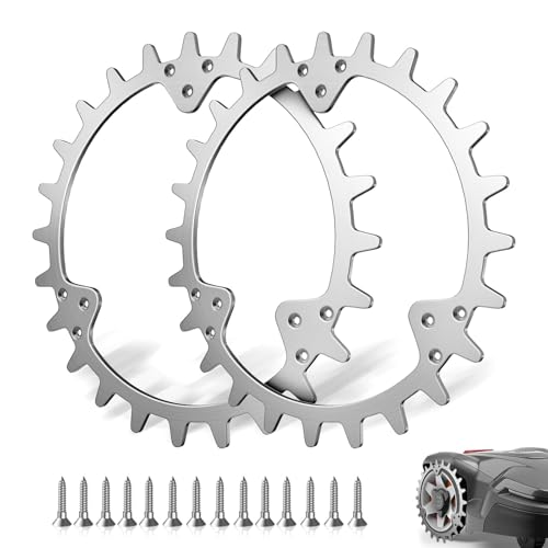 Edelstahl Spikes für Husqvarna Automower 320/405X/430X/435X/440/450X, Spikes RasenTraktionsverbesserung für Mähroboter,aufwendig entgratet,Radgrösse 252mm(Nicht geeignet für NERA Serie) von WUCHAITOO
