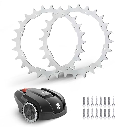 Edelstahl Spikes passend für Gardena R40Li R50Li/Husqvarna 305 308 (bis 2015) -Poliert - Gesenkte Schraubenlöcher Entgratet - 16x Edelstahl Schrauben Traktionsverbesserung für Mähroboter Spikes -Extra von WUCHAITOO