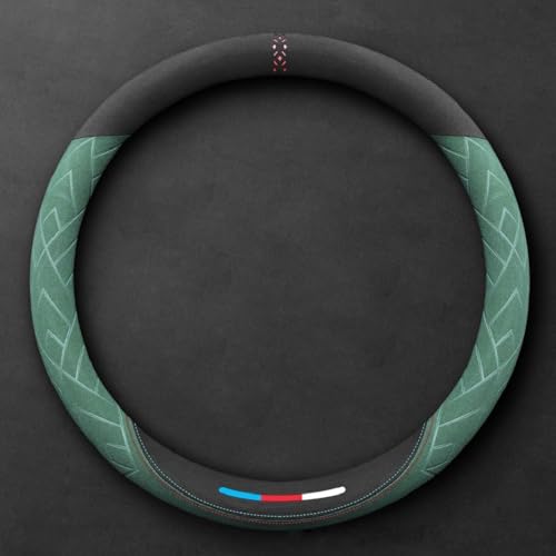 WUCHENGHH Auto Lenkradbezug für Kia EV9 GT-Line 2024 2025, Mikrofaser Leder Lenkradhülle Lenkradschutz Lenkrad Abdeckung Anti Rutsch Atmungsaktiv Zubehör,B/Round~Type-C/Green WUCHENGHH Auto Lenkradbezug für Kia EV9 GT-Line 2024 2025, Mikrofaser Leder Lenkradhülle Lenkradschutz Lenkrad Abdeckung Anti Rutsch Atmungsaktiv Zubehör,B/Round~Type-C/Green von WUCHENGHH