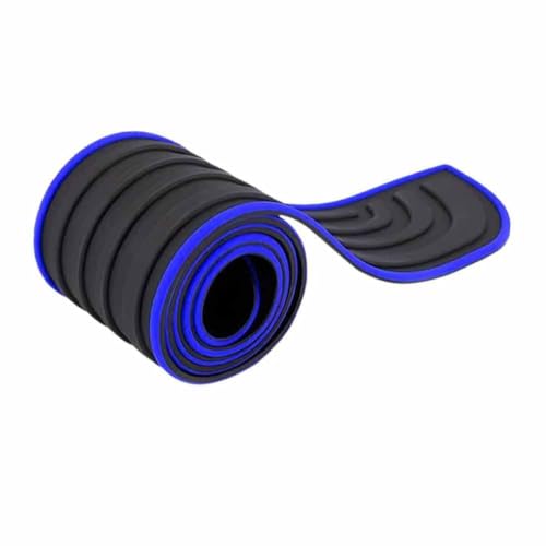WUCHENGHH Auto Stoßstangenschutz für Renault Clio 2 3 4 5 Sport RS Line, Heckstoßstangenschutz Anti-Kratz Gummi Ladekantenschutz Kofferraum Dekoration Außen Zubehör,C/Black blue-90cm*7cm von WUCHENGHH