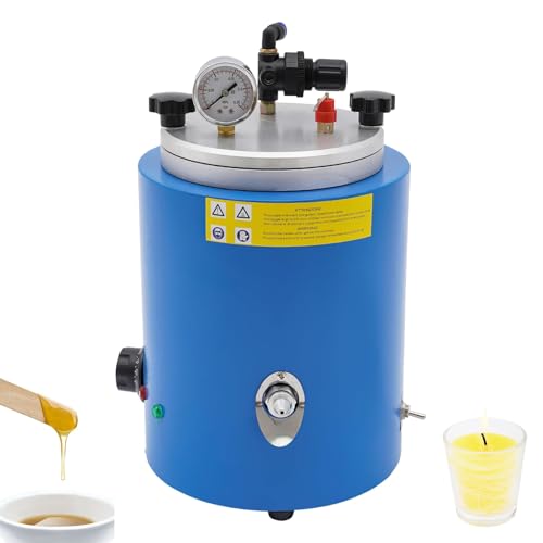 WUCIOA Runder Wachsinjektor, 2-Liter-Wachsinjektor mit Manometer, Kontrollleuchte, einstellbare Temperatur von 30 °C bis 110 °C, Rundfass-Wachsgießmaschine für Schmuck und Kunsthandwerk WUCIOA Runder Wachsinjektor, 2-Liter-Wachsinjektor mit Manometer, Kontrollleuchte, einstellbare Temperatur von 30 °C bis 110 °C, Rundfass-Wachsgießmaschine für Schmuck und Kunsthandwerk von WUCIOA