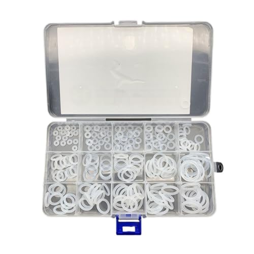 225PCS Weiß O-Ring Dichtung O-Ringe Silicon Ring Dichtung Kit Set Box Ring von WUDCW
