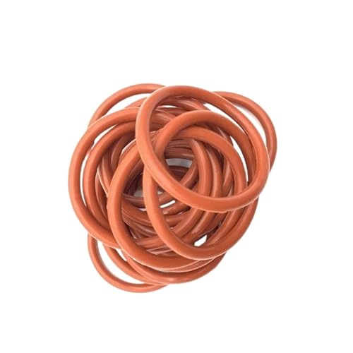 Unterlegscheiben, rote Silikon-O-Ring-Dichtung, CS 1,9 mm, AD 5 mm ~ 70 mm, wasserdichte, isolierte Gummi-Silikonringe, 20 Stück(OD 14mm CS 1.9mm) von WUDCW