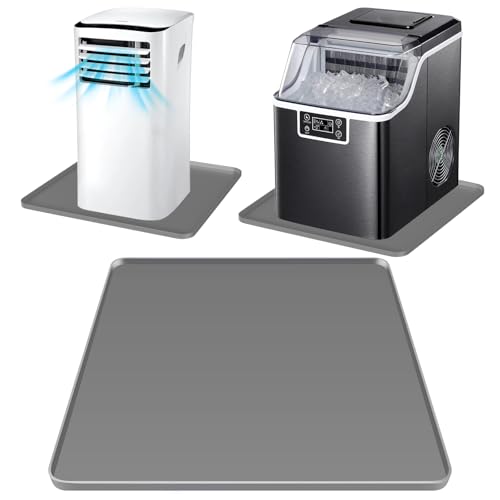WUDIALIEN Tragbare Silikonmatte für Klimaanlage, Eiswürfelmaschine (grau, 50,8 x 50,8 cm) von WUDIALIEN