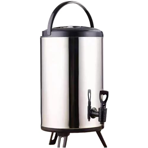 WUDLi Isolierter Getränkespender aus Edelstahl, hält Getränke kalt und heiß, 6 l/8 l/10 l/12 l, großer Thermo-Heißmilchspender für Picknicks, Partys, Buffets 12L von WuDLi