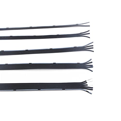 Schutzkabel Zwischendes Kupfer-paralleles Silikonkabel, 20 22 24 AWG. Interner Tonarmdraht, 1P 2P 3P 4P 5P 6P Isolierter Draht, schwarzer weißer Draht Erdungskabel (Size : 1 m, Color : 20AWG 1P) von WUDOLI