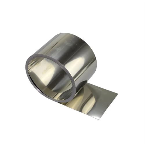 WUDOLI 304 Edelstahlstreifen Dicke 0,01mm 0,02mm 0,03mm 0,04mm 0,05mm 0,06mm x 100mm Stahlfolie Blechplatte 1 Meter Arbeitsplatte(0.03mm) von WUDOLI