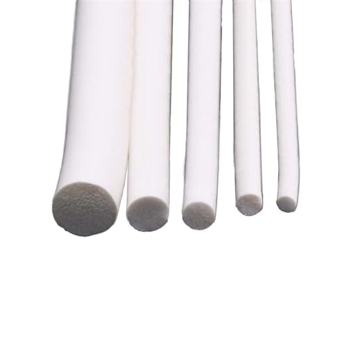 WUDOLI Fugenfüller Schwammschnur-Streifenleiste, weiß, rund, Silikon-Gummischaum-Dichtungsdichtung Türisolierung (Size : 10 Meter, Color : 5mm Diameter) von WUDOLI