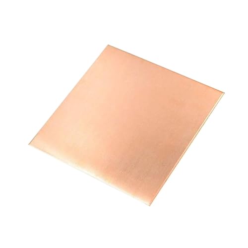 WUDOLI flaches Blech 1 Stück T2 Kupferblech Kupferplatte Schneiden CNC Rahmen Modell Form DIY BAU Pad Dicke 0,3–0,8 mm 100 x 100 mm quadratische Materialien (Color : 100x100mm, Size : 0.6mm) von WUDOLI