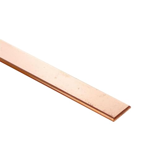 WUDOLI flaches Blech 99% reines Kupfer, Dicke 1 mm bis 5 mm, Kupferstreifen, rote Kupferauflage, Kupferfolie, Kupferschiene quadratische Materialien (Color : 4x15x250mm) von WUDOLI