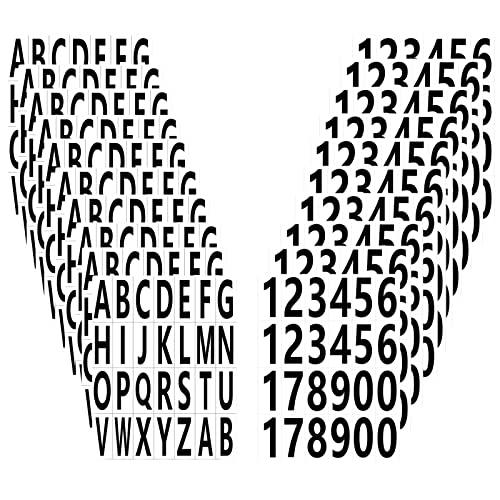 WUDQIJI Briefkasten Nummern Aufkleber 10 Blätter Zahlen Aufkleber Nummern Buchstaben Sticker Briefkasten Zahlen Buchstaben Aufkleber Vinyl Klebebuchstaben Hausnummer Aufkleber(5 x 2,5 cm) von WUDQIJI
