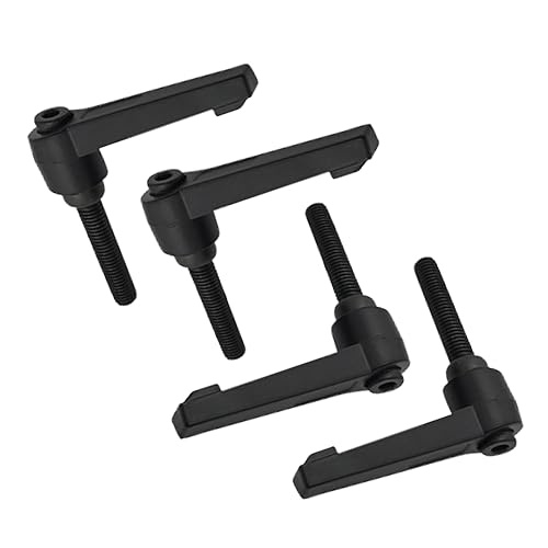 WUDQIJI Klemmhebel Griff 4 Stück M4 x 32mm Maschinengriffe Edelstahl Außengewinde Verstellbarer Griff Verstellbare Klemmhebel Klemmgriff für Schweißgeräte Druckgeräte (M4×32mm) von WUDQIJI