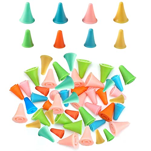 WUDQIJI Stricknadeln Punktschutz 60 Stück Stricknadeln Punktschutz Maschenstopper Nadelspitzenstopper Stricknadel Punkt Protektoren Stricken Nadelspitze Abdeckungen(Zufällige Farben) von WUDQIJI