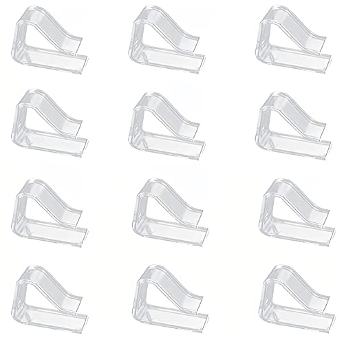 WUDQIJI Tischtuchklammern 12 Stück Tischdeckenklammer Tischdecke Clips Tischklammern Tischdeckenhalter Tischtuch Clips aus Kunststoff geeignet für eine Dicke von 3,5 bis 5 cm für Partys (Groß) von WUDQIJI